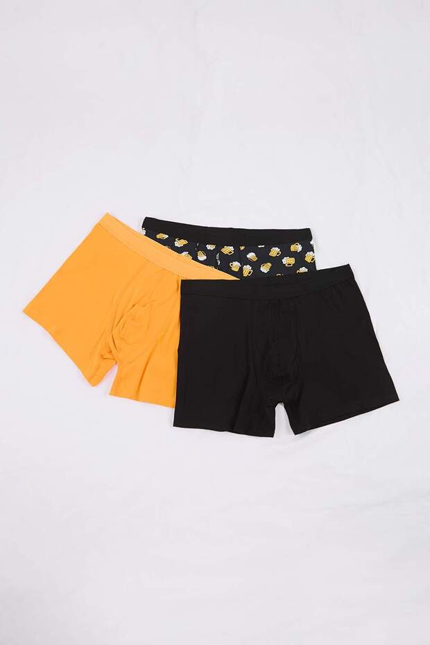 Çok Renkli Büyük Beden Erkek 3'lü Desenli Boxer TMNAW26DM00003 - 2