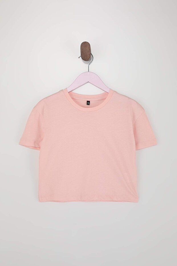 Somon-Beyaz 2'li Kız Çocuk Düz Örme T-Shirt TKDSS26TS00014 - 6