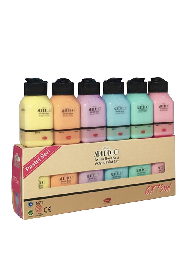 Artdeco Akrilik Boya 6x75ml PASTEL Renkler-2