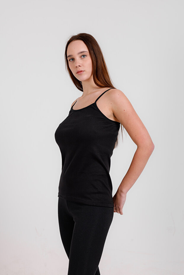 Giysem 3-Piece Basic Rope Strap Tank Top - 3