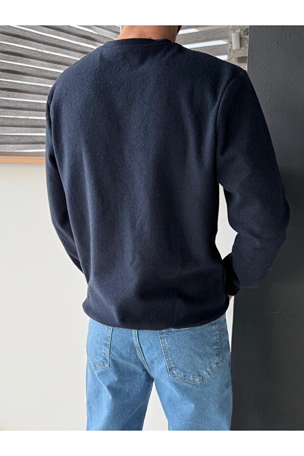 Unisex Örme Kumaş Kazak - 3