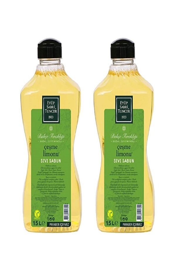 Natural Olive Oil Liquid Soap Çeşme Lemon Liquid Soap 1500 ml X 2