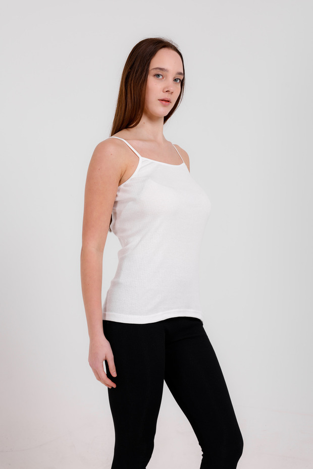 4-dielny základný športový top s rebrovaným popruhom Ekonomický a pohodlný - 6