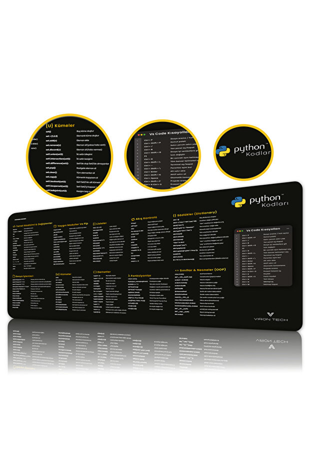 PYTHON Mousepad 80X40 cm Kaymaz Taban - 1