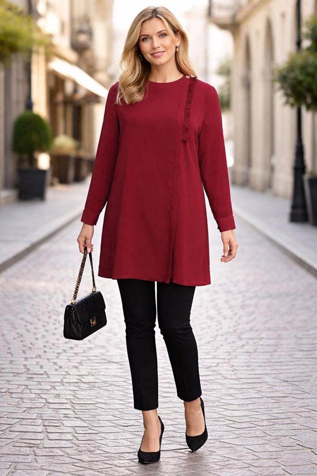 Plus Size Tunic with Pleat Detail 20402