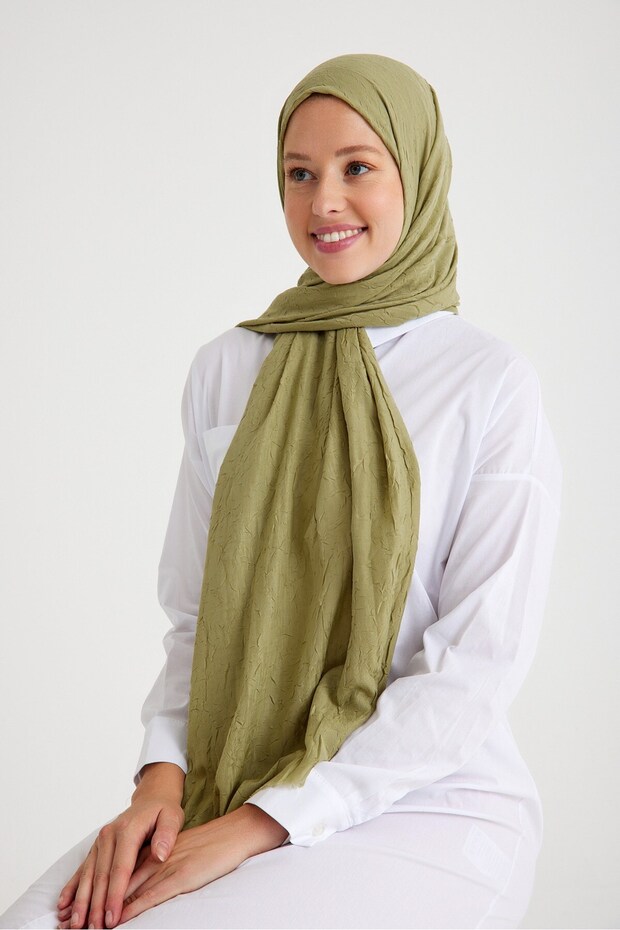 حجاب من الخيزران باللون الأخضر الناعم - 1