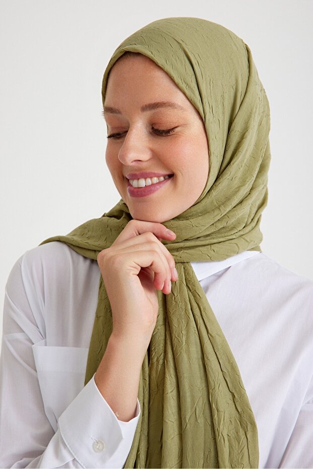 حجاب من الخيزران باللون الأخضر الناعم - 3