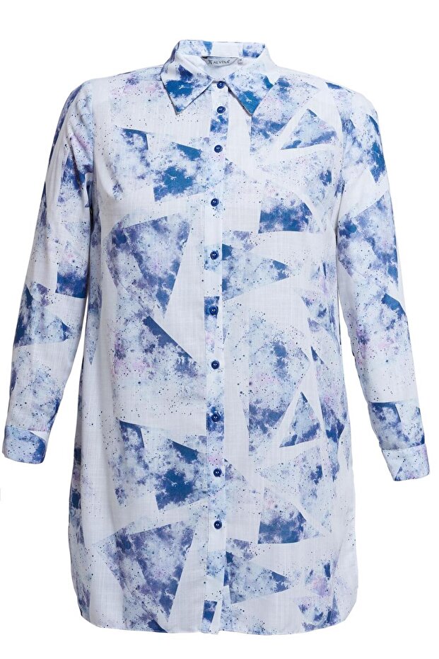 تونيك منقوش مقاس كبير 20512 - 2