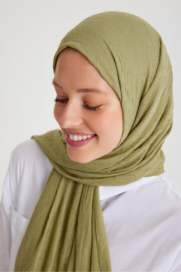 حجاب من الخيزران باللون الأخضر الناعم - 6