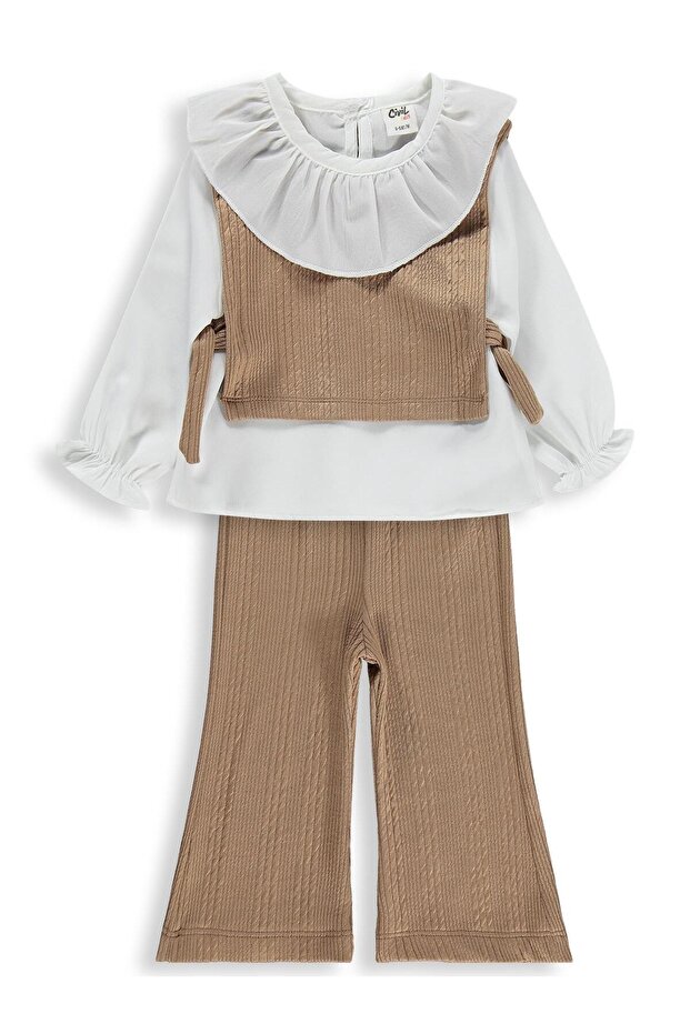 Baby Collared Set 6-18 Months - Beige 9-12 Months