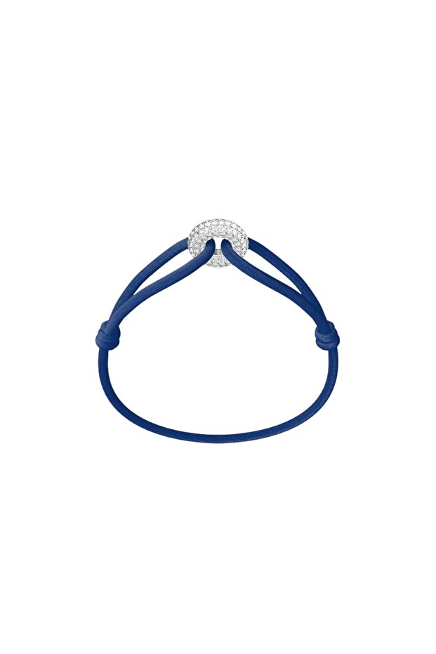 Silver Soho Pavé Cord Bracelet