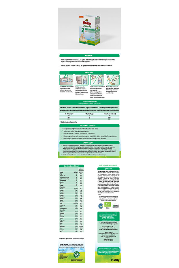 ORGANİK 2 KEÇİ DEVAM SÜTÜ 10 Adet - 4