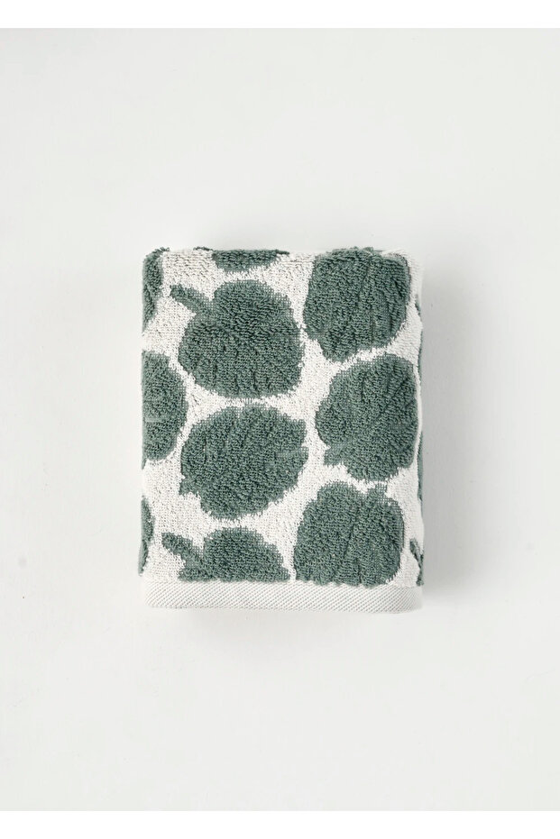100% Cotton Monstera Face Towel Green (50X70 cm)