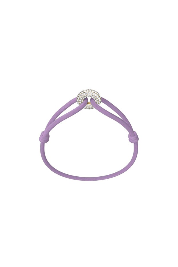 Silver Soho Pavé Cord Bracelet