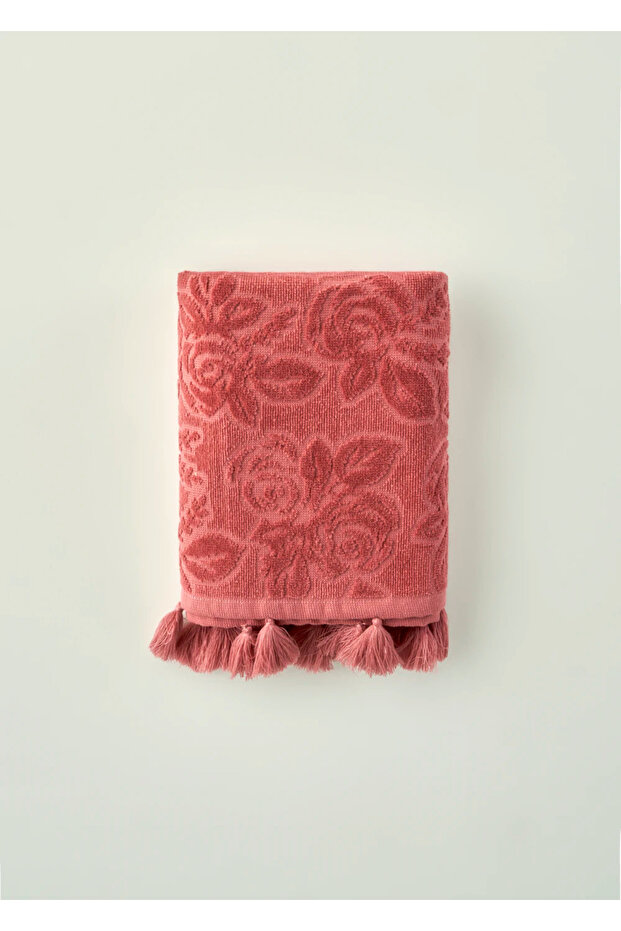 100% Cotton Rose Jacquard Hand Towel Plum (30x50 cm)