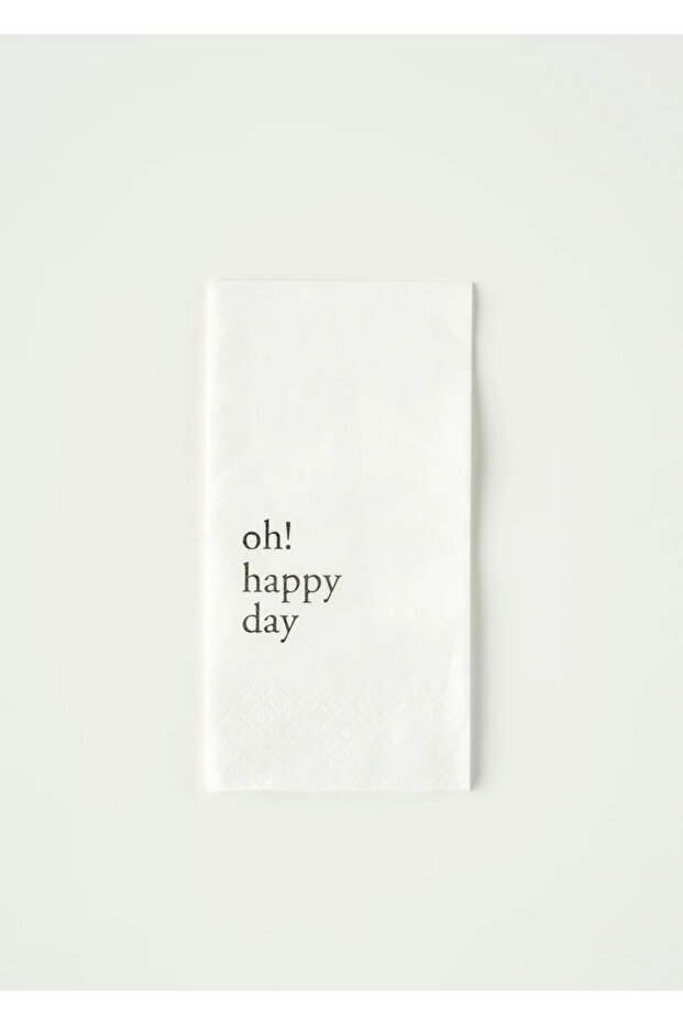 Oh Happy Day 100 Paper Napkins White (33X33 cm)