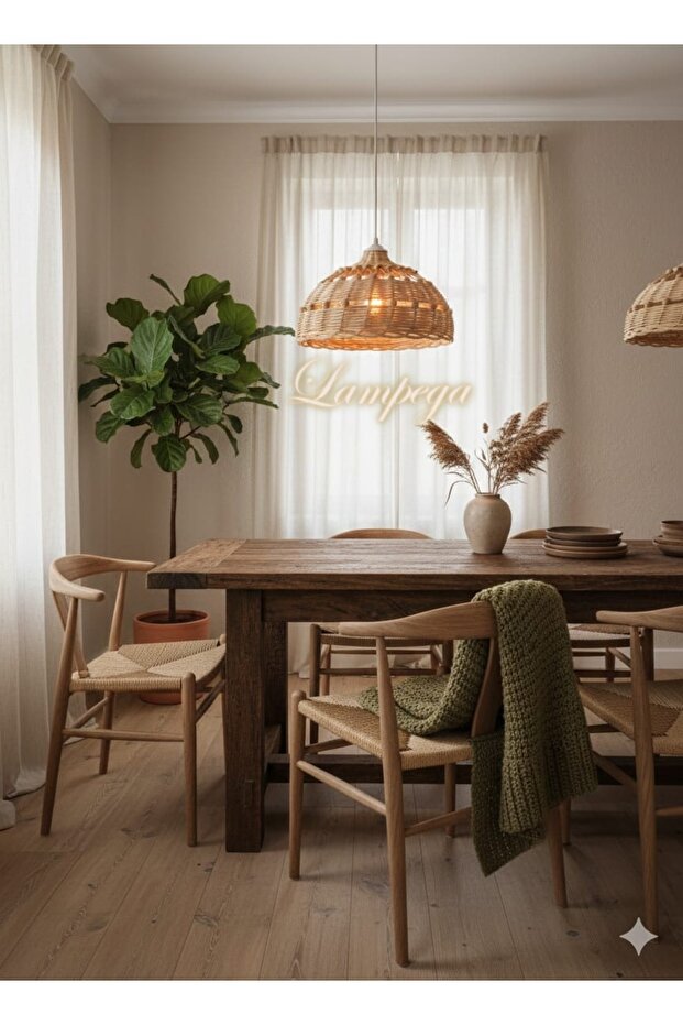 rattan bambu avize - 2