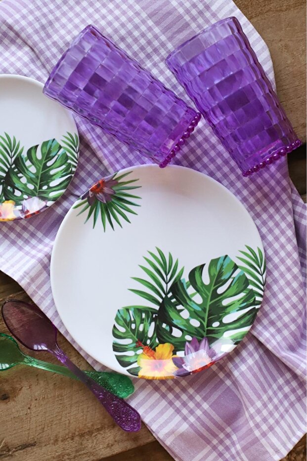 MOR UZUN AKRİLİK BARDAK - 2