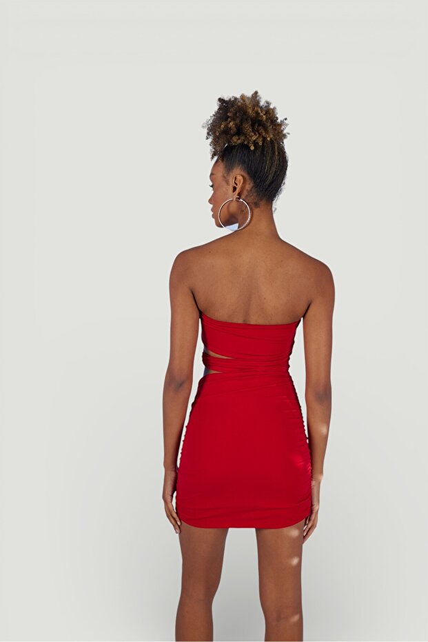 Rotes Bubble-Kleid - 5