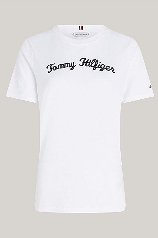 Script Logo Nakışlı Tişört - 5