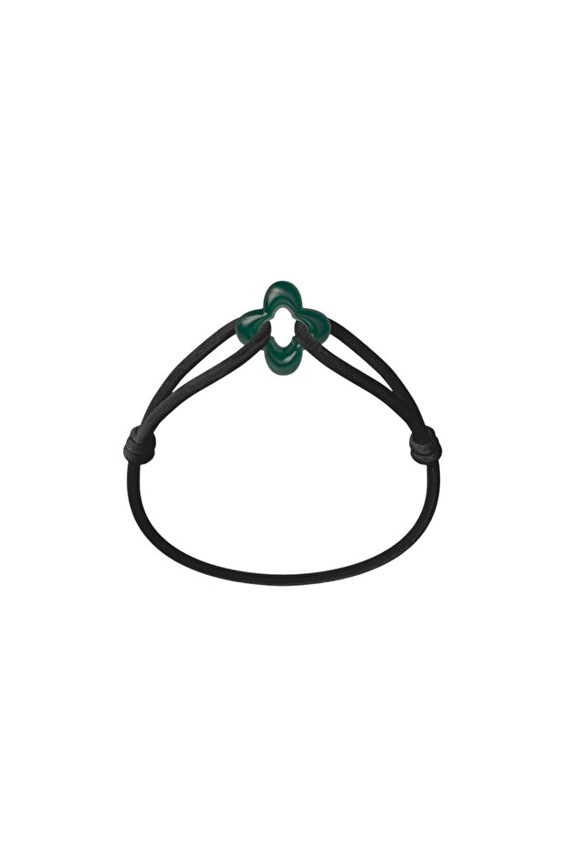 Green Clover Cord Bracelet