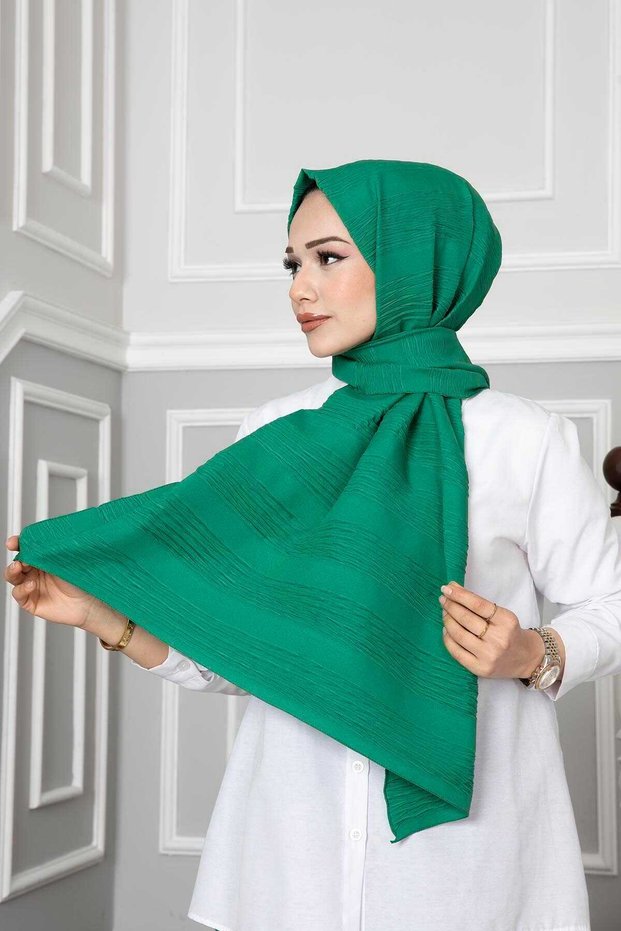 Pleated Shawl Green