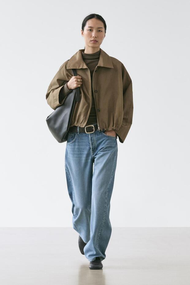 Dik yaka bomber ceket - 1