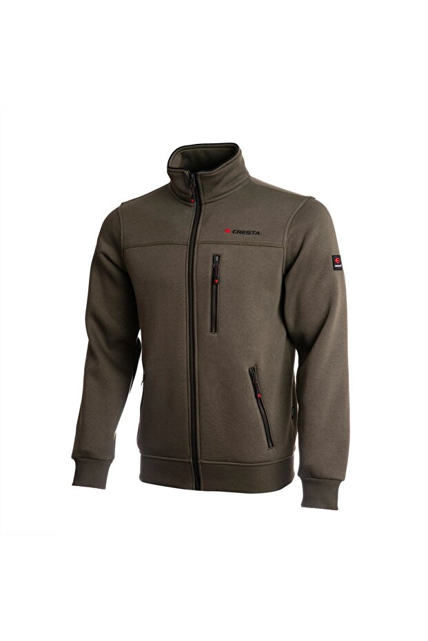 Men's Khaki Zippered Jacket
