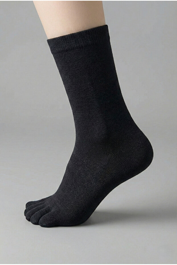 Black Socks with Bamboo Fingers | Anti-Odor and Anti-Mold | Sweat Absorbing | Scented
