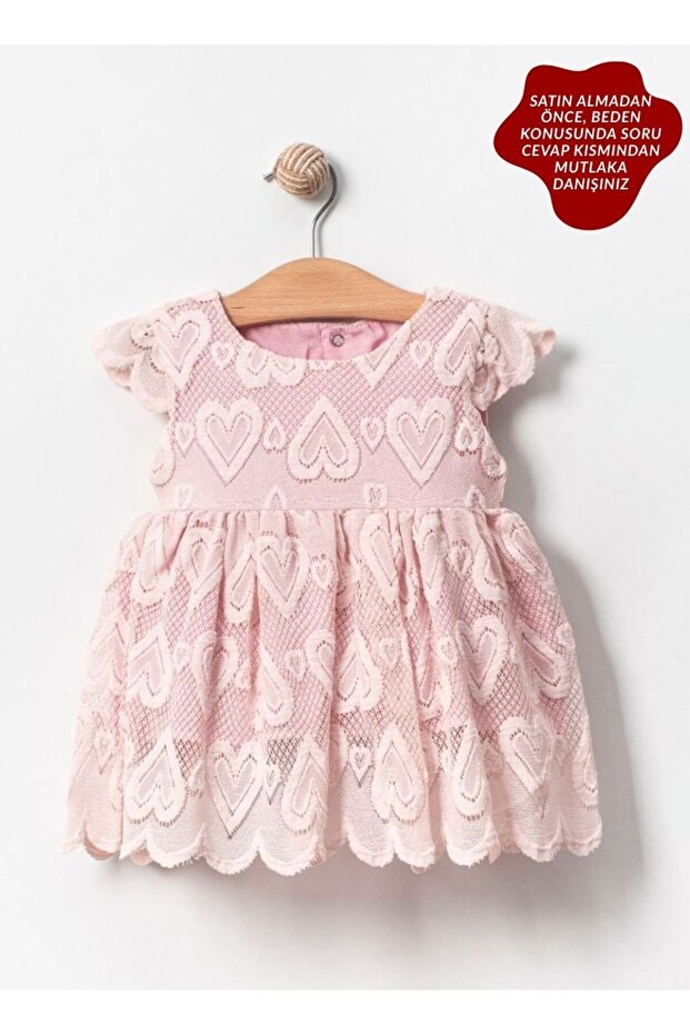 Heart Patterned Special Day Birthday Baby Girl Eid Tunic