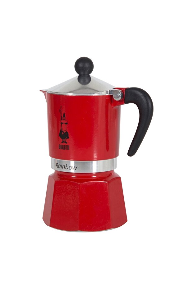 Rainbow Moka Pot 3 Cup Kırmız - 4