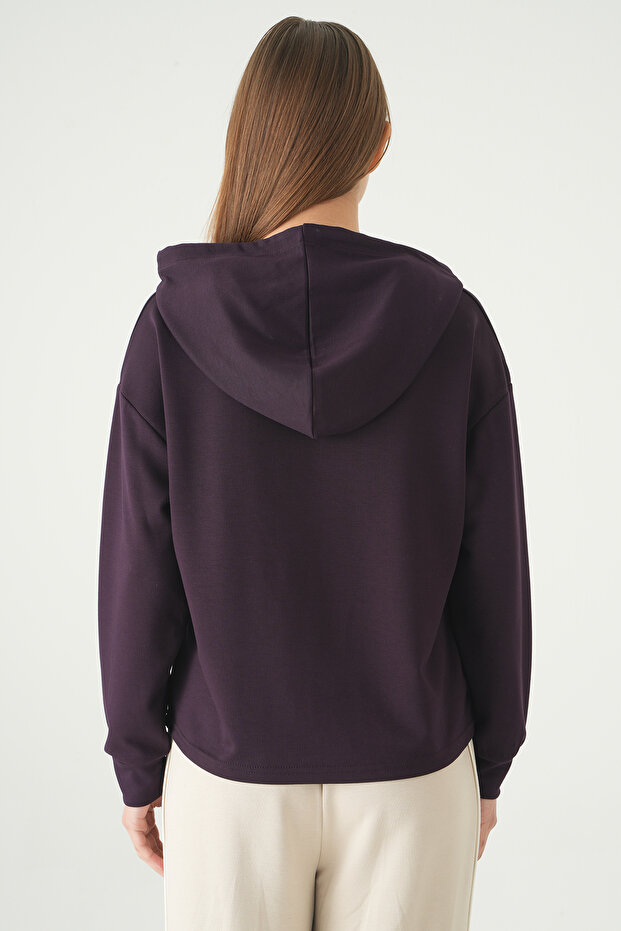 8308A Şerit Detay Tunik Mürdüm - 5