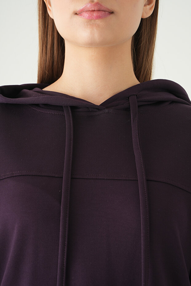 8308A Şerit Detay Tunik Mürdüm - 4