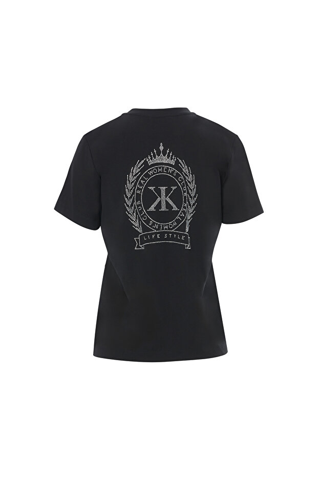 Önü Fermuarlı Arkada Baskılı Bluz - 3