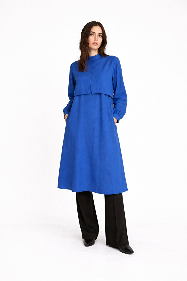 Kalın Modal Tunik Mavi - 1