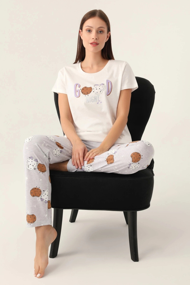 Women's Double Set - Cream - 2