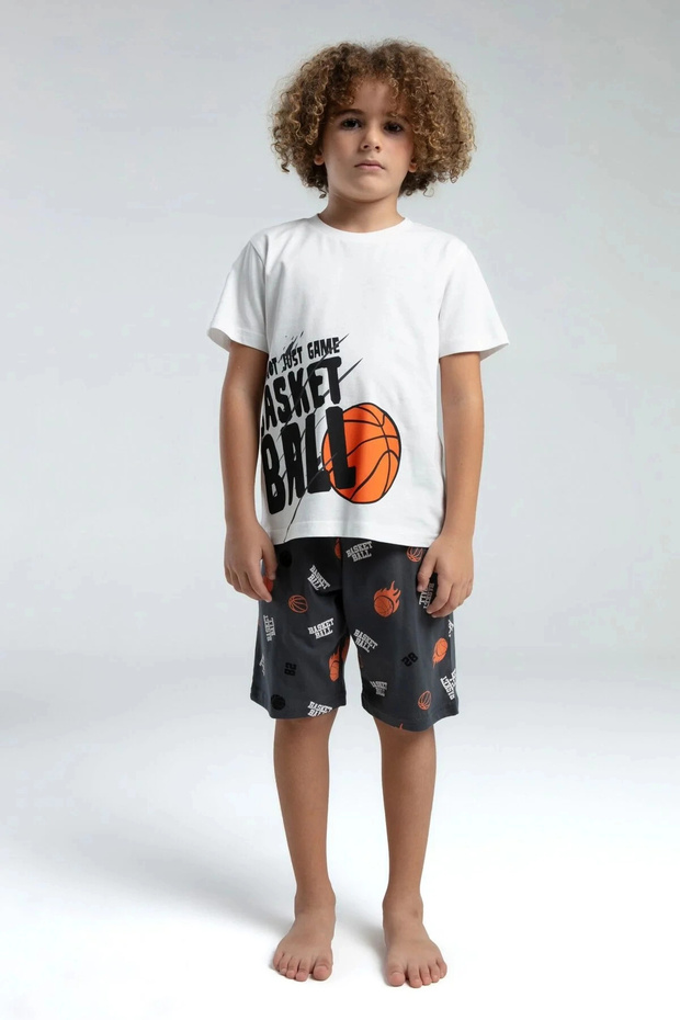 DEČAČKI BERMUDSKI SET - Beli - 2