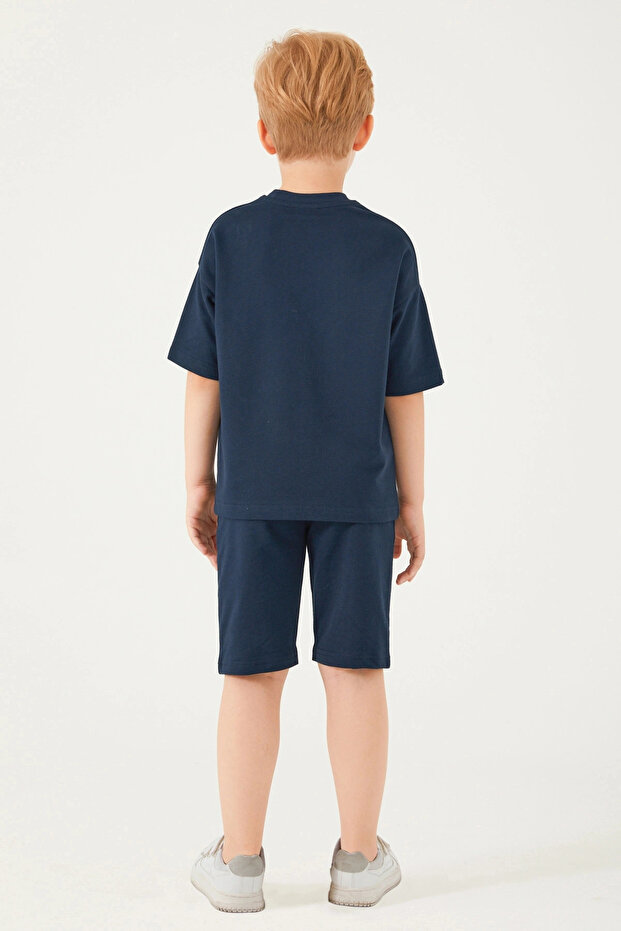 Boy's bermuda set - navy - 5