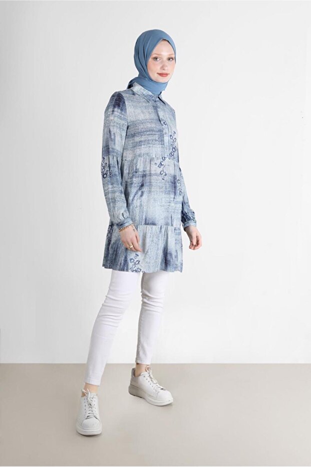 تونيك بنقشة الباتيك الزهرية 42666 - 2