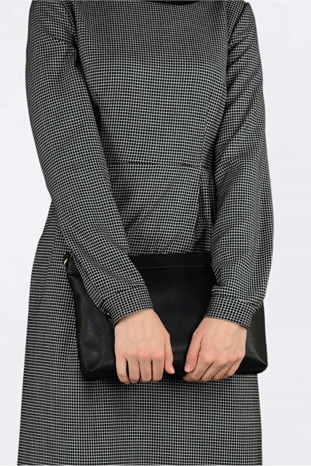 4833 Model Square Patterned Dress - 4