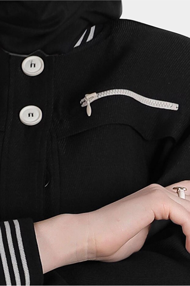 BELLOWED BUTTONED COAT 10577 - 4