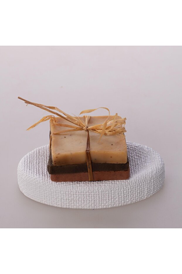 Natural Solid Soap Dispenser White - 3