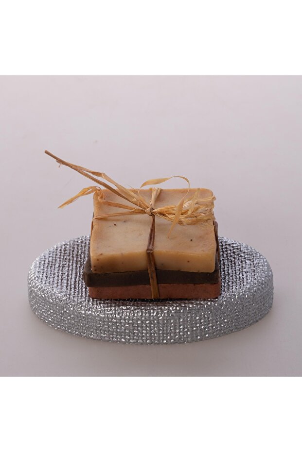 Natural Solid Soap Dispenser Silver - 3