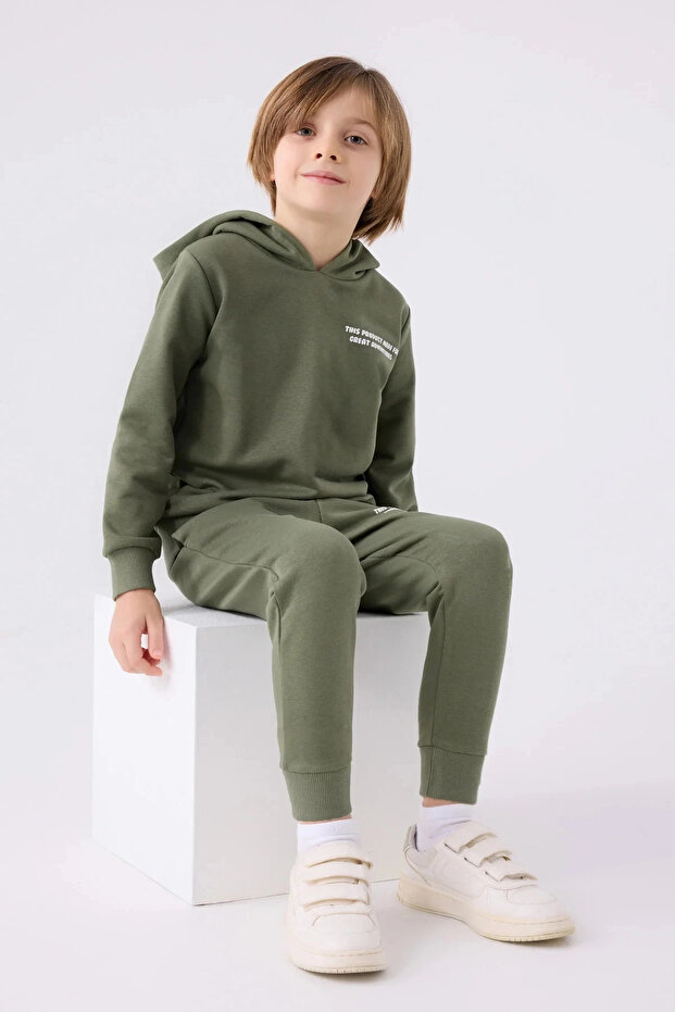 Boy's tracksuit set - khaki - 3