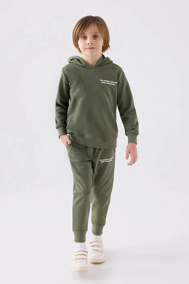 Boy's tracksuit set - khaki - 1