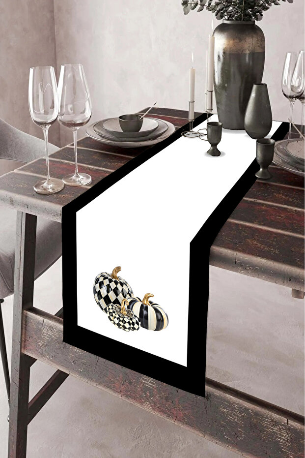 40x140cm Woven Stain Resistant Printed Premium Thai Feather Fabric Tablecloth Decorative Runner Washable