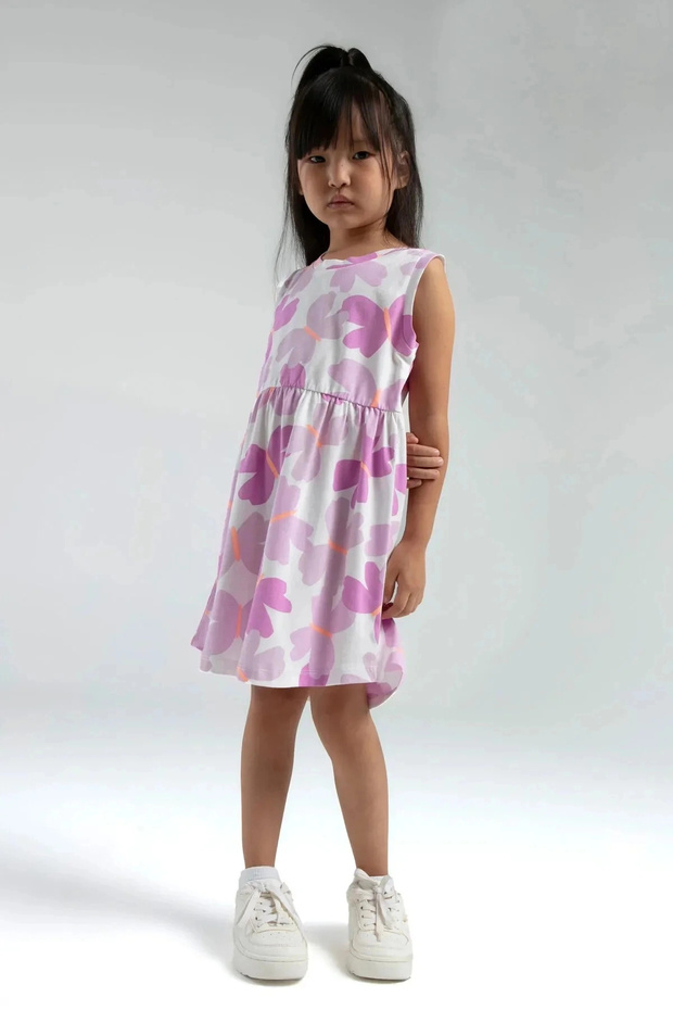 Kız Çocuk Mor Elbise - 4