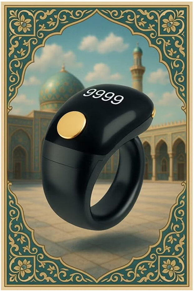 خاتم التسبيح الذكي DX3608 بشاشة OLED - بطارية تدوم طويلاً - إلكتروني