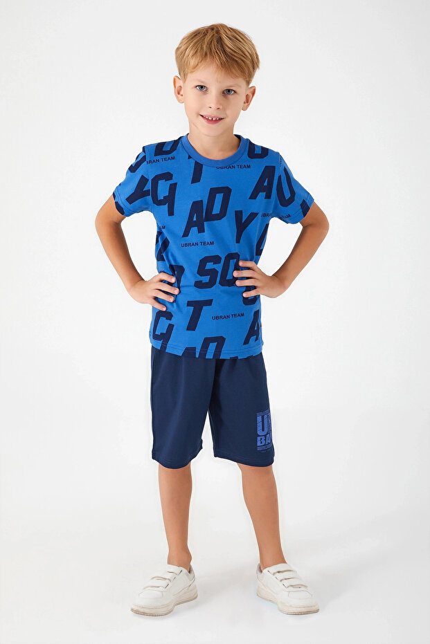 Plavi bermuda komplet za dečake - 1