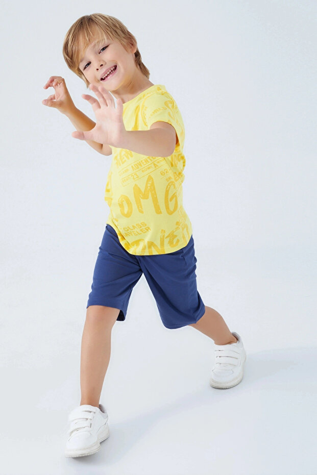 Boy's Yellow Bermuda Suit - 2